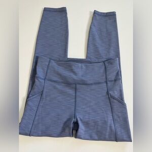 Lululemon Invigorate 25 Tights Capri Leggings Size 6 Blue Heather